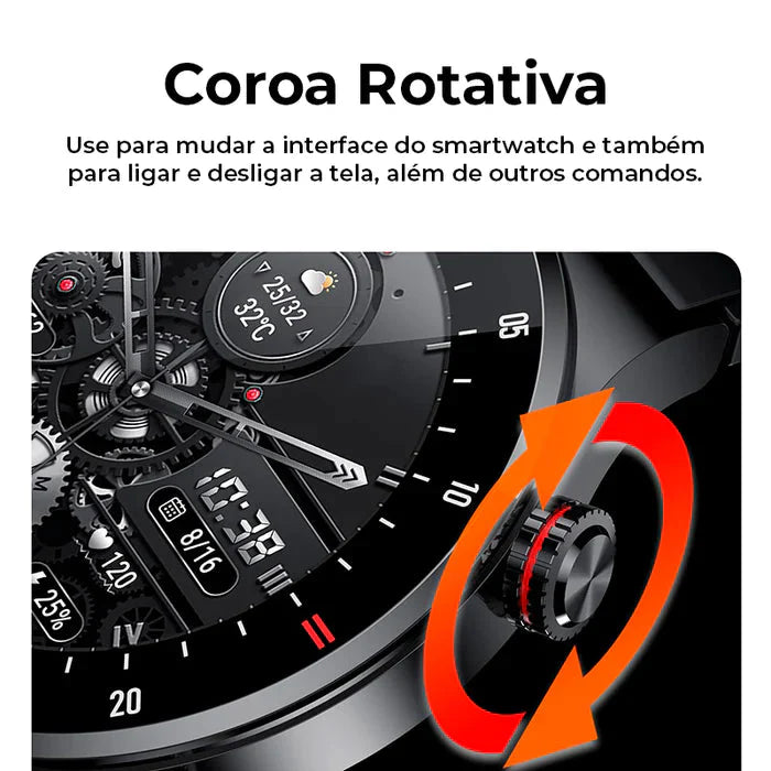 Smartwatch EstiloTech - Design Elegante e Chamadas Bluetooth